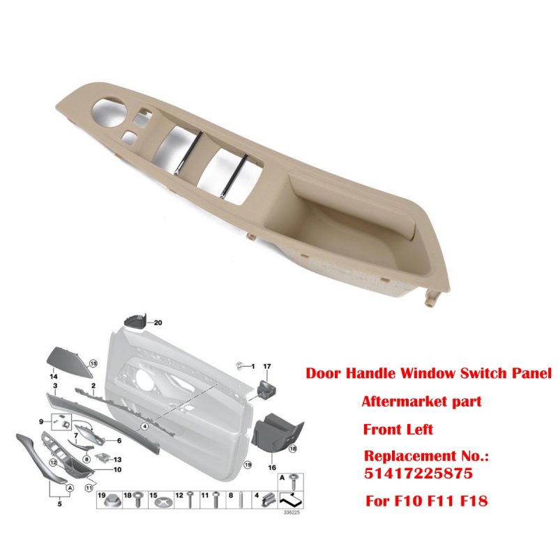 1Set Door Handle Window Switch Panel for BMW 5 Series 520 523 525 F10 F11 51417225873 