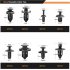 620pcs Car Push Retainer Clips Fasteners Kit With 3 layer Box 16 Kinds Buckles For Auto Bumper Repair HE132 Kit