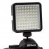 64 LED Video Light for DSLR Camera Camcorder mini DVR as Fill Light for Wedding News Interview Macrophotography black
