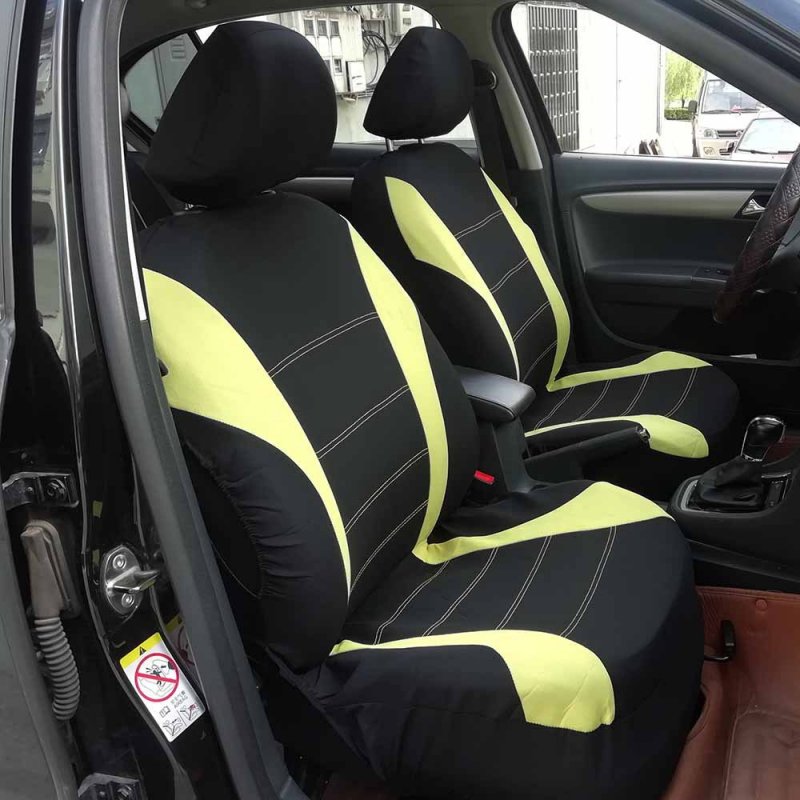 4pcs/set Car seat Cover Protector Seat Comfortable Dustproof Headrest Front Seat Covers Blue black