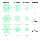64pcs Christmas Luminous Stickers Fashion Snowflake Fluorescent Window Decals static