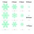 64pcs Christmas Luminous Stickers Fashion Snowflake Fluorescent Window Decals with adhesive