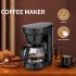 650w Automatic Drip Coffee Maker 750ml Large Capacity Espresso Machine with Thermostatic Base for Beginners US Plug