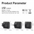 65W USB Wall Charger Block PD QC 3 0 Fast Charging Block Plug 5 USB A Ports 1 Type C Adapter For Laptops Smart Phone Tablet PC White EU plug
