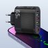 65W USB Wall Charger Block PD QC 3 0 Fast Charging Block Plug 5 USB A Ports 1 Type C Adapter For Laptops Smart Phone Tablet PC White EU plug