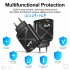 65w GaN Gallium Nitride Charger Multi port Usb Fast Charge Adapter Compatible For Macbook Pro Laptop Phone white EU Plug