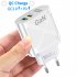 65w GaN Gallium Nitride Charger Multi port Usb Fast Charge Adapter Compatible For Macbook Pro Laptop Phone white EU Plug