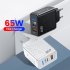65w Usb Charger Fast Charging Plug Pd Qc 3 0 Type C Charging Adapter Compatible For Iphone Ipad Tablet black EU Plug
