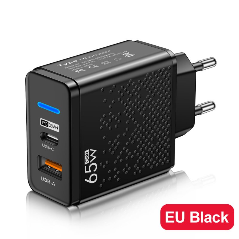 65w Usb Charger Fast Charging Plug Pd Qc 3.0 Type C Charging Adapter Compatible For Iphone Ipad Tablet