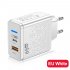 65w Usb Charger Fast Charging Plug Pd Qc 3 0 Type C Charging Adapter Compatible For Iphone Ipad Tablet black EU Plug