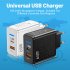 65w Usb Charger Fast Charging Plug Pd Qc 3 0 Type C Charging Adapter Compatible For Iphone Ipad Tablet black EU Plug