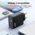 65w Usb Charger Fast Charging Plug Pd Qc 3 0 Type C Charging Adapter Compatible For Iphone Ipad Tablet black EU Plug