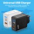65w Usb Charger Fast Charging Plug Pd Qc 3 0 Type C Charging Adapter Compatible For Iphone Ipad Tablet white EU Plug