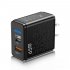 65w Usb Charger Fast Charging Plug Pd Qc 3 0 Type C Charging Adapter Compatible For Iphone Ipad Tablet black US Plug