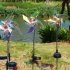 66CM Solar Windmill Lights With 2V120MA Solar Panel IP65 Waterproof Energy Saving Auto On off Outdoor Courtyard Lawn Lamp 2pcs