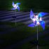 66CM Solar Windmill Lights With 2V120MA Solar Panel IP65 Waterproof Energy Saving Auto On off Outdoor Courtyard Lawn Lamp 2pcs