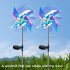 66CM Solar Windmill Lights With 2V120MA Solar Panel IP65 Waterproof Energy Saving Auto On off Outdoor Courtyard Lawn Lamp 2pcs