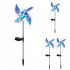 66CM Solar Windmill Lights With 2V120MA Solar Panel IP65 Waterproof Energy Saving Auto On off Outdoor Courtyard Lawn Lamp 2pcs