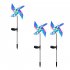66CM Solar Windmill Lights With 2V120MA Solar Panel IP65 Waterproof Energy Saving Auto On off Outdoor Courtyard Lawn Lamp 2pcs