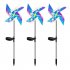 66CM Solar Windmill Lights With 2V120MA Solar Panel IP65 Waterproof Energy Saving Auto On off Outdoor Courtyard Lawn Lamp 2pcs