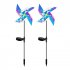 66CM Solar Windmill Lights With 2V120MA Solar Panel IP65 Waterproof Energy Saving Auto On off Outdoor Courtyard Lawn Lamp 2pcs