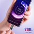 66w 5a 3 In 1 Usb Cable Super Fast Charging Data Cable Compatible For Android Iphone Type c Devices blue