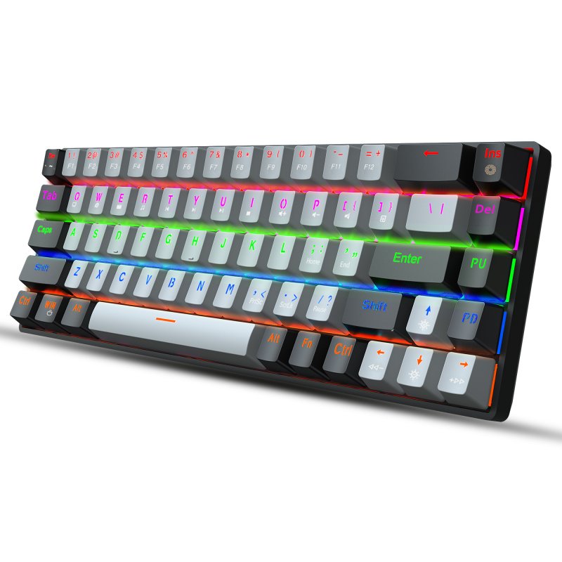 Wholesale 68-key Axis Mechanical Keyboard Dual Color Rgb Backlit Gaming ...