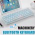 68 key Wireless Bluetooth Mechanical Computer Keyboard Plug And Play Luminous Keyboard White shell ice blue light