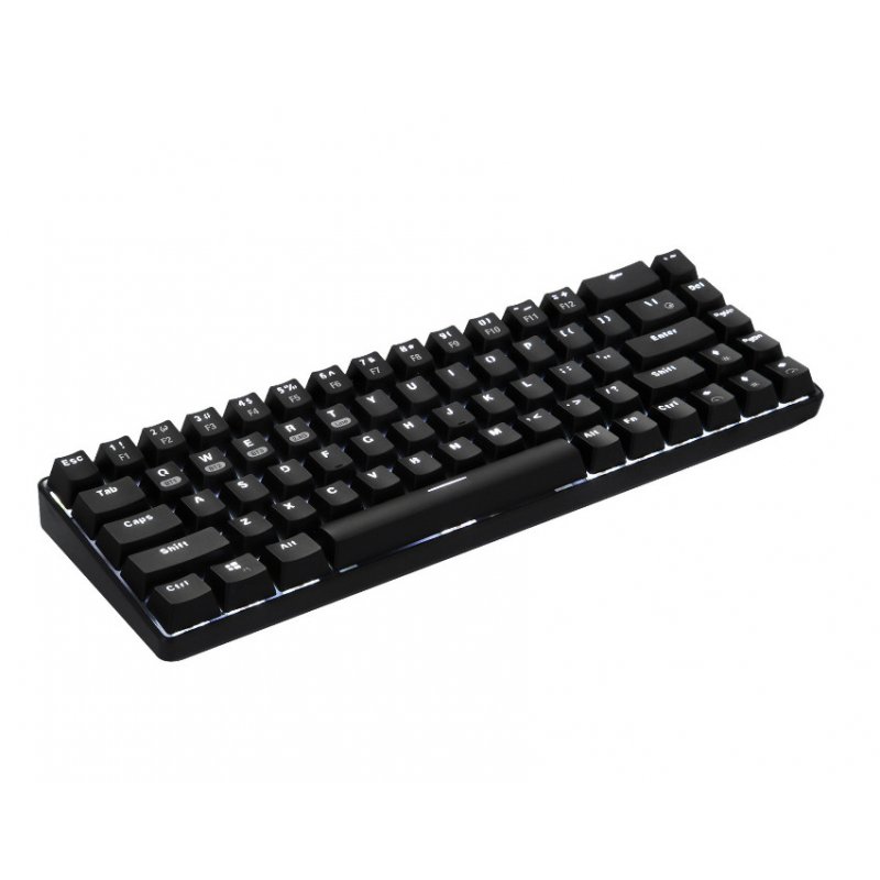 68-key Wireless Bluetooth Mechanical Computer Keyboard Plug And Play Luminous Keyboard Black shell white light