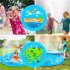 68inch Outdoor Lawn Game Mat Cartoon Pattern Water Spray Toy for Kids Boys Girls 170 yellow dinosaur