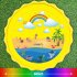 68inch Outdoor Lawn Game Mat Cartoon Pattern Water Spray Toy for Kids Boys Girls 170 yellow dinosaur