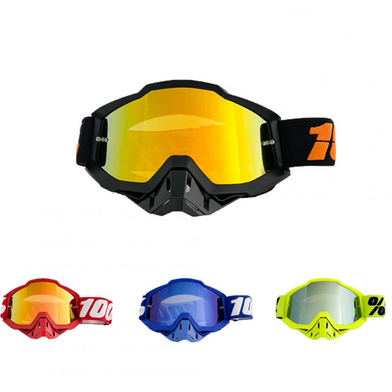 Men Women Tpu Off-road Motorcycle Helmet Goggles Outdoor Riding Windshield High Toughness Goggles With Detachable Nose Pads