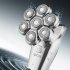 6D Head Shavers for Men 5 in 1 7 Blades Waterproof Electric Shaver Beard Trimmer Hair Clipper Silver USB