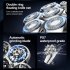 6D Head Shavers for Men 5 in 1 7 Blades Waterproof Electric Shaver Beard Trimmer Hair Clipper Silver USB