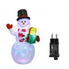 6FT Christmas Inflatables Decorations Colorful Led Light Inflatable Snowman For Indoor Outdoor Yard Garden Decor EU Plug