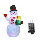 6FT Christmas Inflatables Decorations Colorful Led Light Inflatable Snowman For Indoor Outdoor Yard Garden Decor US Plug