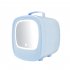 6L Mini Skincare Fridge With LED Lighted Mirror  Cooler And Warmer  Portable Personal Beauty Refrigerator For Refrigerating Make Up  Skin Care And Food Light Bl