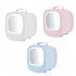 6L Mini Skincare Fridge With LED Lighted Mirror  Cooler And Warmer  Portable Personal Beauty Refrigerator For Refrigerating Make Up  Skin Care And Food Light Bl