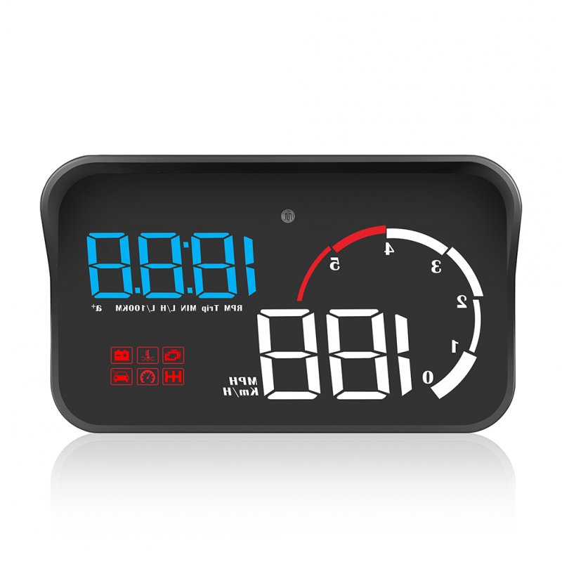 Car Hud Head-up Display M10 HD Windshield Projector Obd Overspeed Warning 