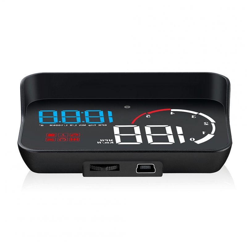 Car Hud Head-up Display M10 HD Windshield Projector Obd Overspeed Warning 