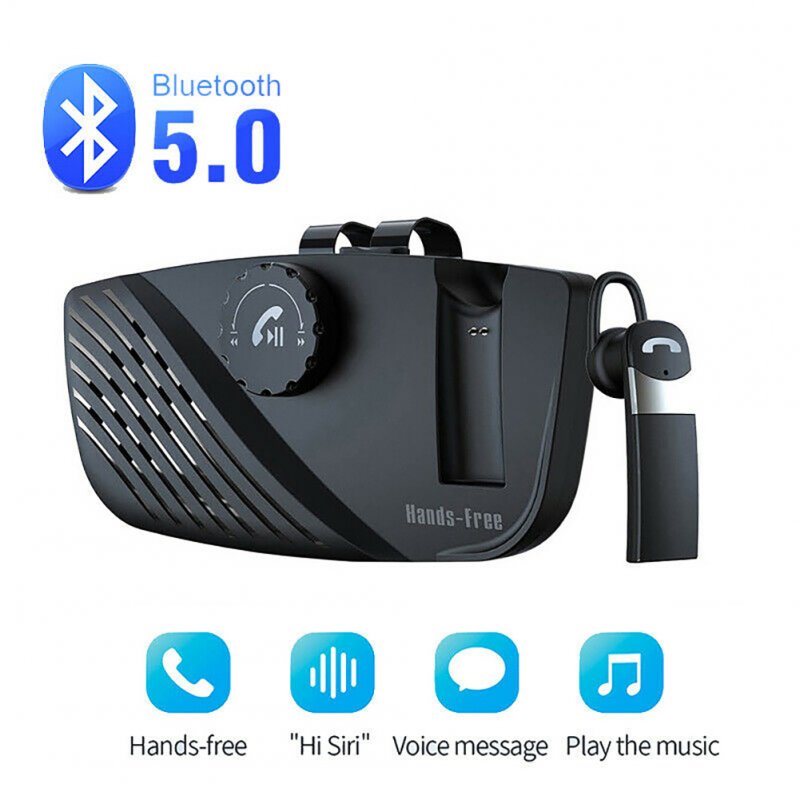 2-in-1 Handsfree Speakerphone Car Kit Sun Visor Wireless Bluetooth 