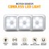 6LEDs Smart Square Shape Motion Sensor Night Light Cabinet Lamp for Home Supplies warm light Silver