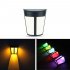 6LEDs Solar Powered Wall Light Sensor Waterproof Lamps for Yard Garden Warm Light 7Colors Light Warm light   colorful