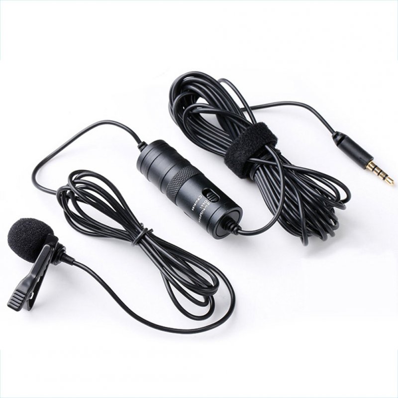 6M Long Wire Microphone Interviews Microphone Smart Phone Live Streaming Broadcasting  black