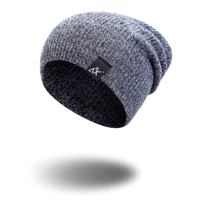 Baggy Beanies Winter Cap Outdoor Bonnet Skiing Hat Soft Knitted Hat for Man and Woman 