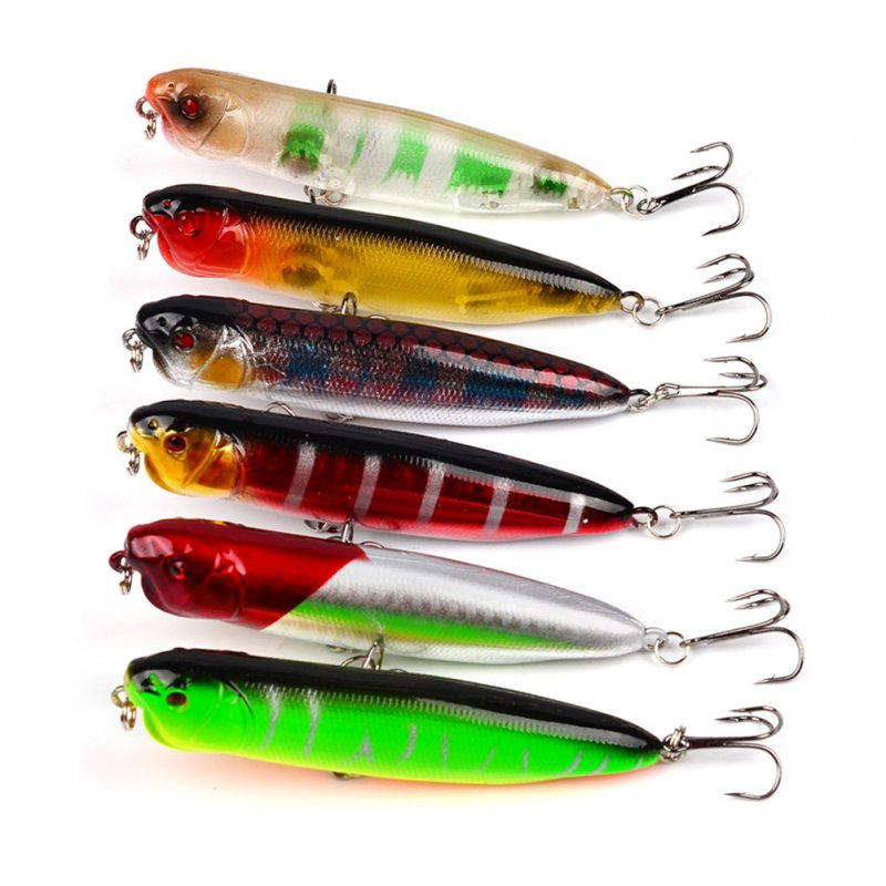 6PCS 9CM Fishing Lures Minnow Wobblers Crankbait Hard Aritificial 3D Eyes Baits 6# Hooks 6 Colors 6 colors mixed