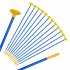 6PCS Creative Children Sucker Arrows for Archery Bow Youth Outdoor Sports Game Toy Gift  Blue yellow