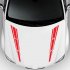 6PCS Long Stripe Graphics Car Racing Side Body Hood Mirror Vinyl Decal Sticker red