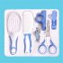 6PCS Manicure Care Set Infant Nail Scissors Comb Brush Baby Care Supplies Set blue 6pcs