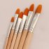 6PCS Oil Paint Brush Different Size Nylon Hair Brushes for Colorful Water Painting Art Paint Tool